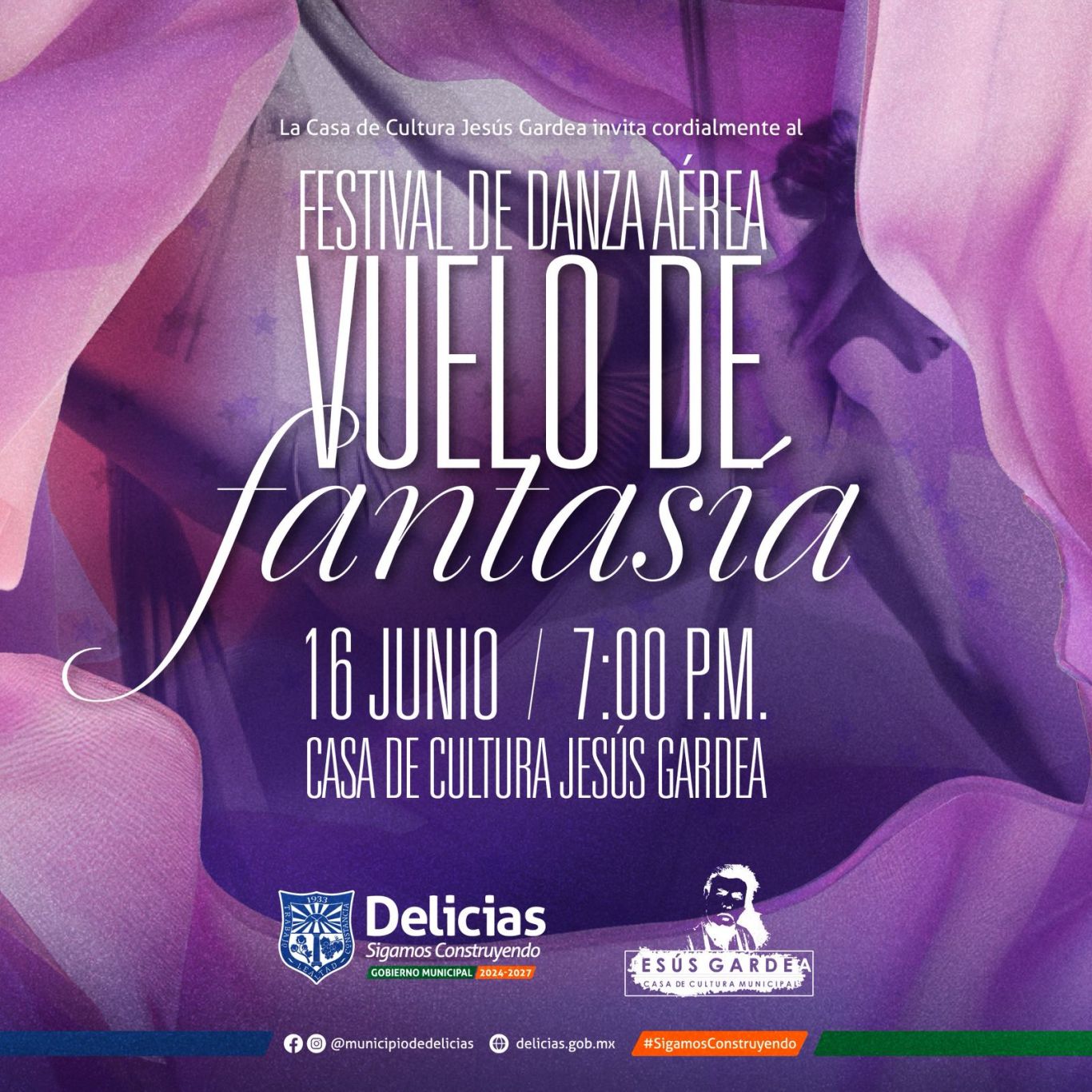 Invitan al Festival de Danza Aérea “Vuelo de Fantasía” en Casa de Cultura