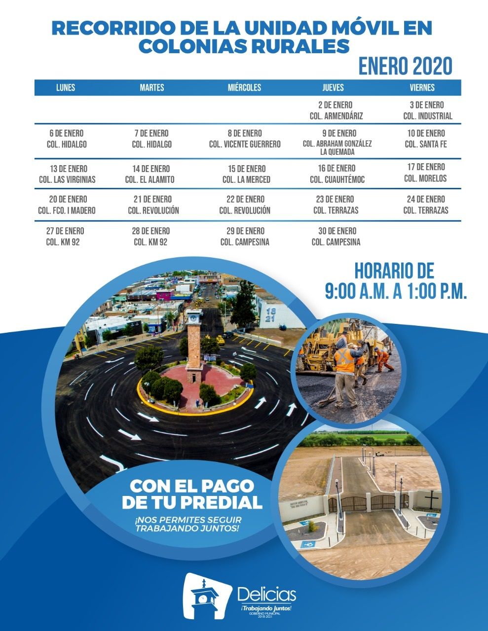Municipio De Delicias Chih Anuncian Calendario De Unidad MÓvil Que VisitarÁ Colonias Rurales 3113